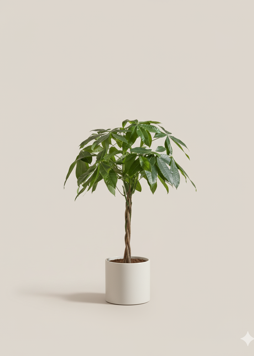 Potted plant on a beige background